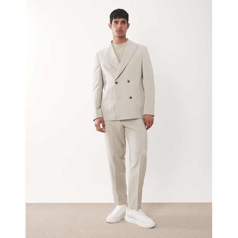 ASOS DESIGN double breasted regular suit blazer in sage green