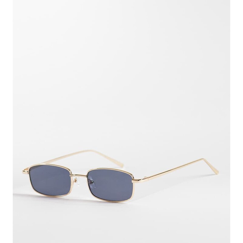 Kaiia exclusive rectangular black lens sunglasses in gold and