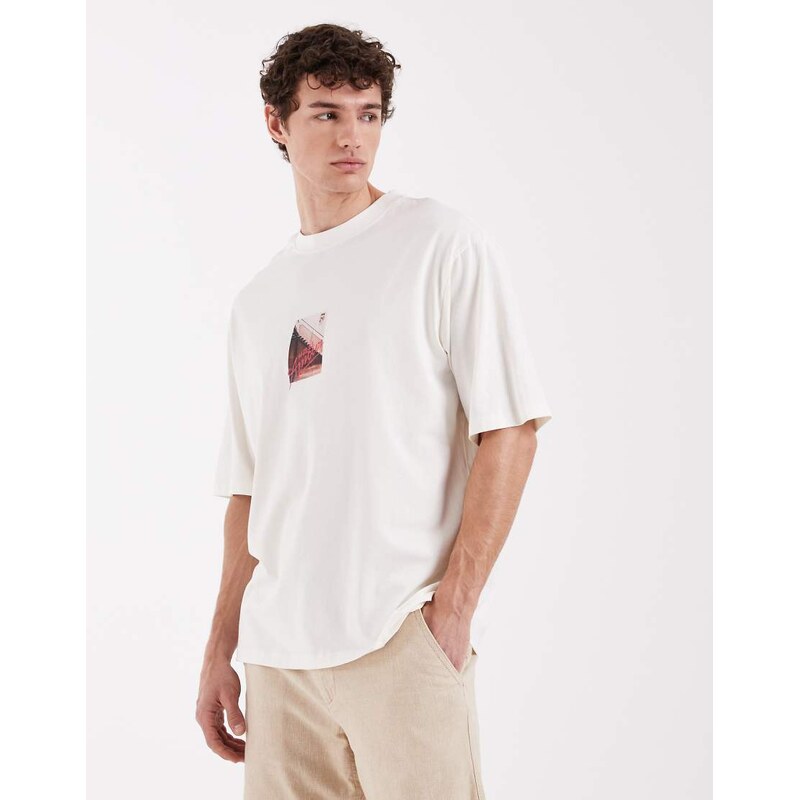 Selected X Hotel amour heavyweight oversized t-shirt with front
