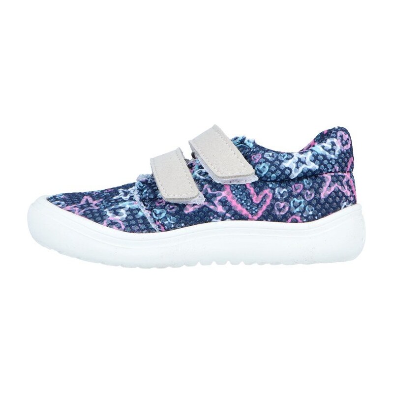 Dětské barefootové plátěnky Jonap B7 blue heart slim