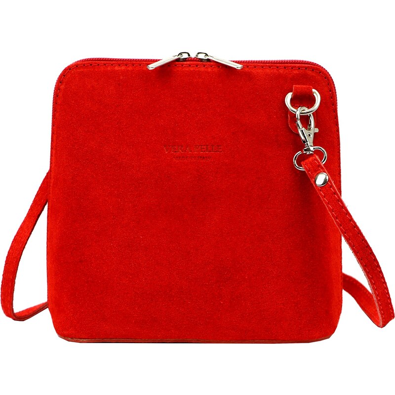 Barberinis Kožená crossbody kabelka Vera Pelle 1703 červená 114494131
