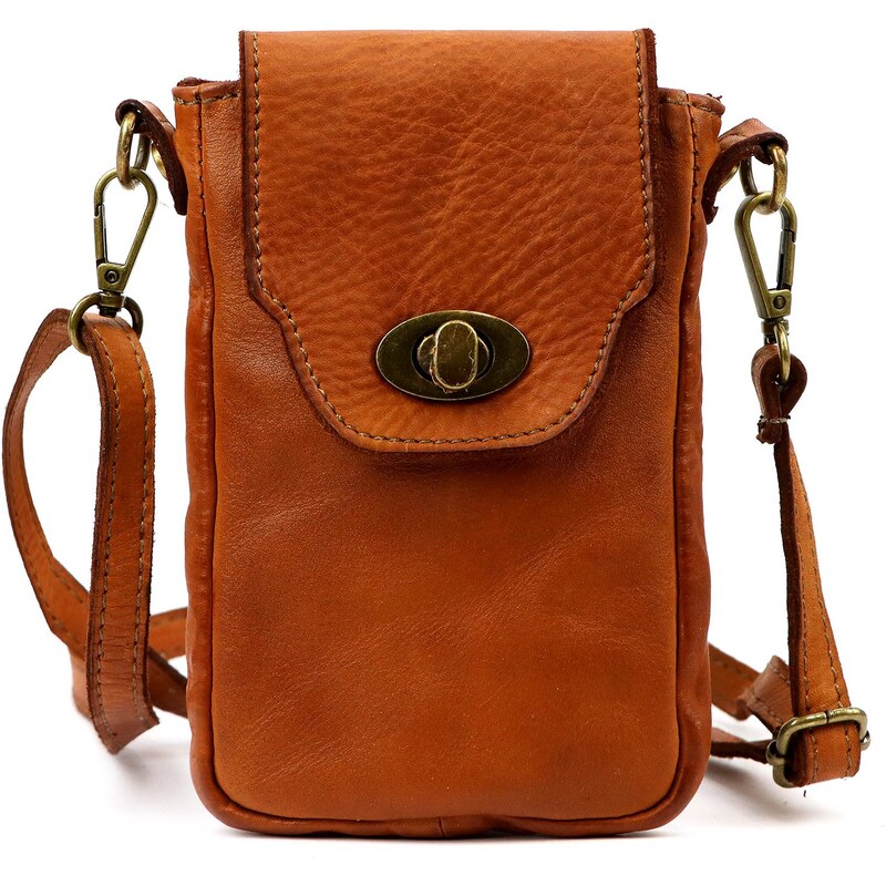 VS Kožená crossbody kabelka Vintage Style 045 camel 114494121