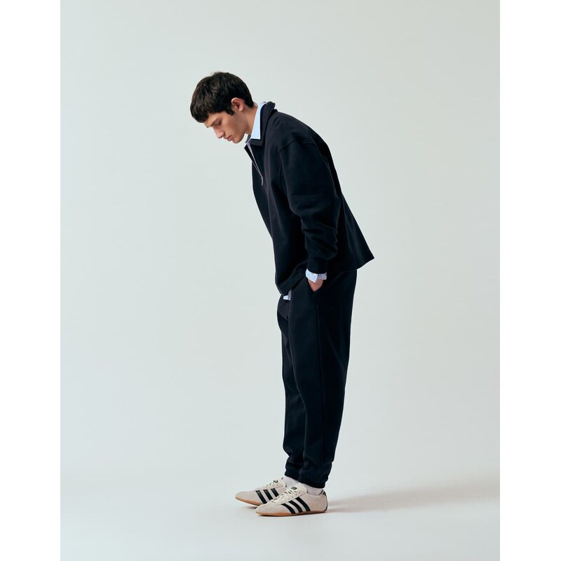 ASOS DESIGN co-ord tapered heavyweight joggers with pleats in