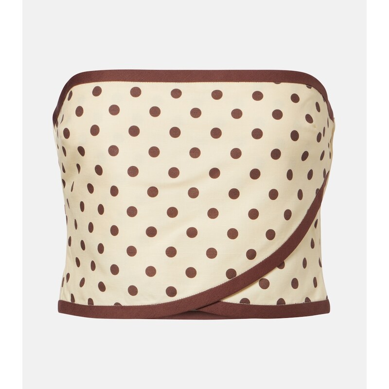 Posse Bowie linen and cotton crop top