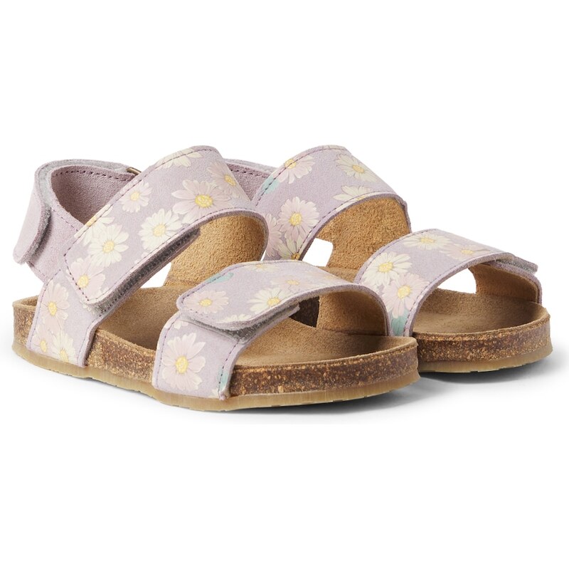 Wheat Alphie floral suede sandals