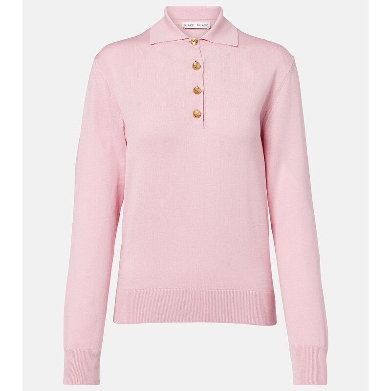 Blaze Milano BlazÃ Milano Alegria silk and cotton polo sweater