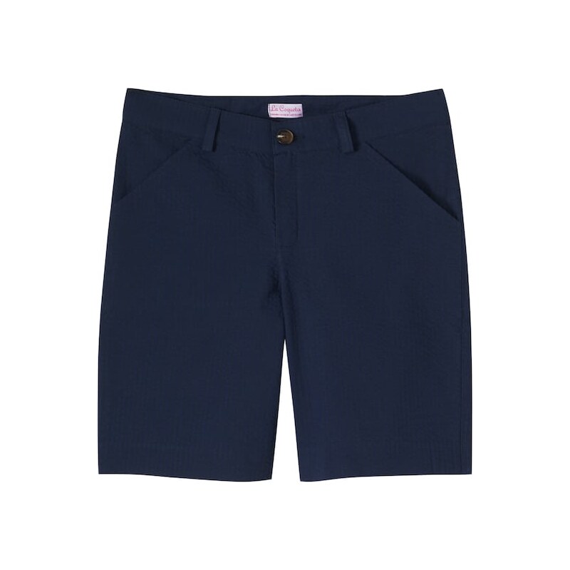 La Coqueta Bocusi cotton seersucker shorts