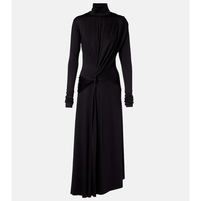 Victoria Beckham Gathered turtleneck midi dress