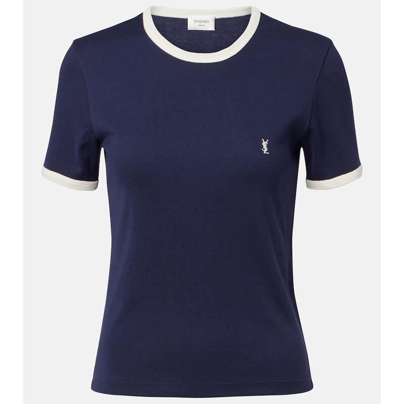 Saint Laurent Cassandre cotton jersey T-shirt