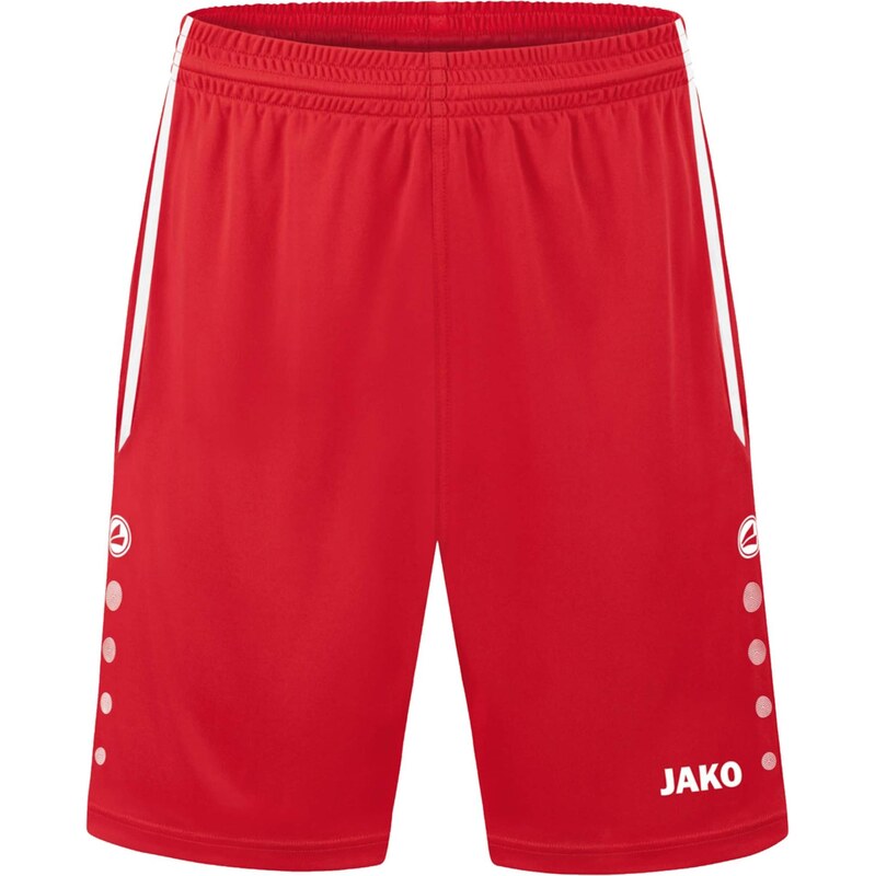 JAKO Sportovní kalhoty jasně červená / bílá
