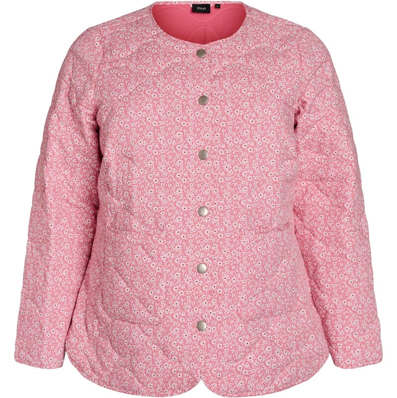 Zizzi Přechodná bunda pink / tmavě růžová / bílá