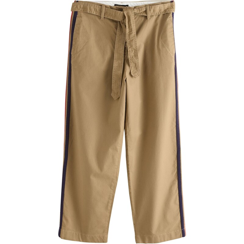 Next Chino kalhoty hnědá / červená / černá