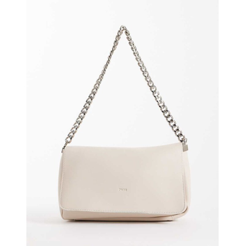 PASQ flap over crossbody chain bag in beige-Neutral 114543929