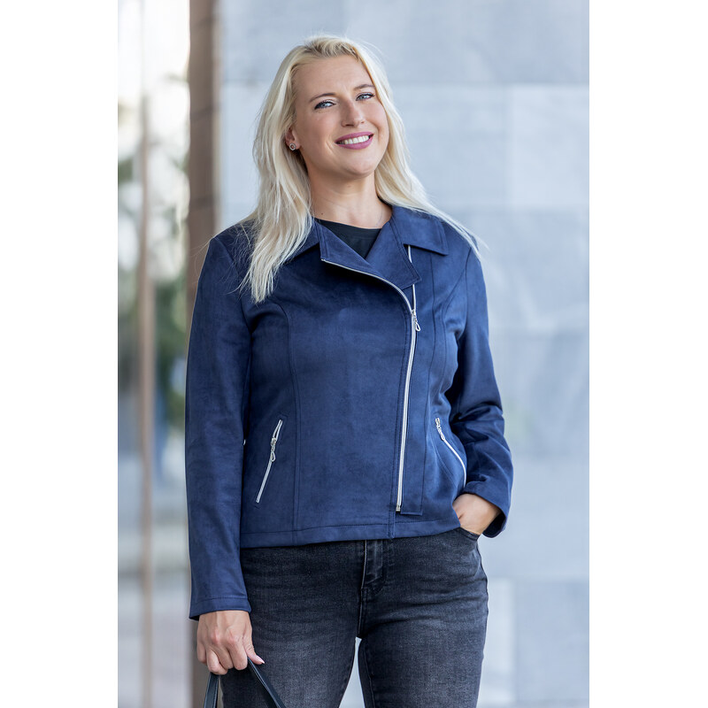 Pamel Semišová bunda PAMELA Barva: Tmavě modrá, Velikost: 46 114499041