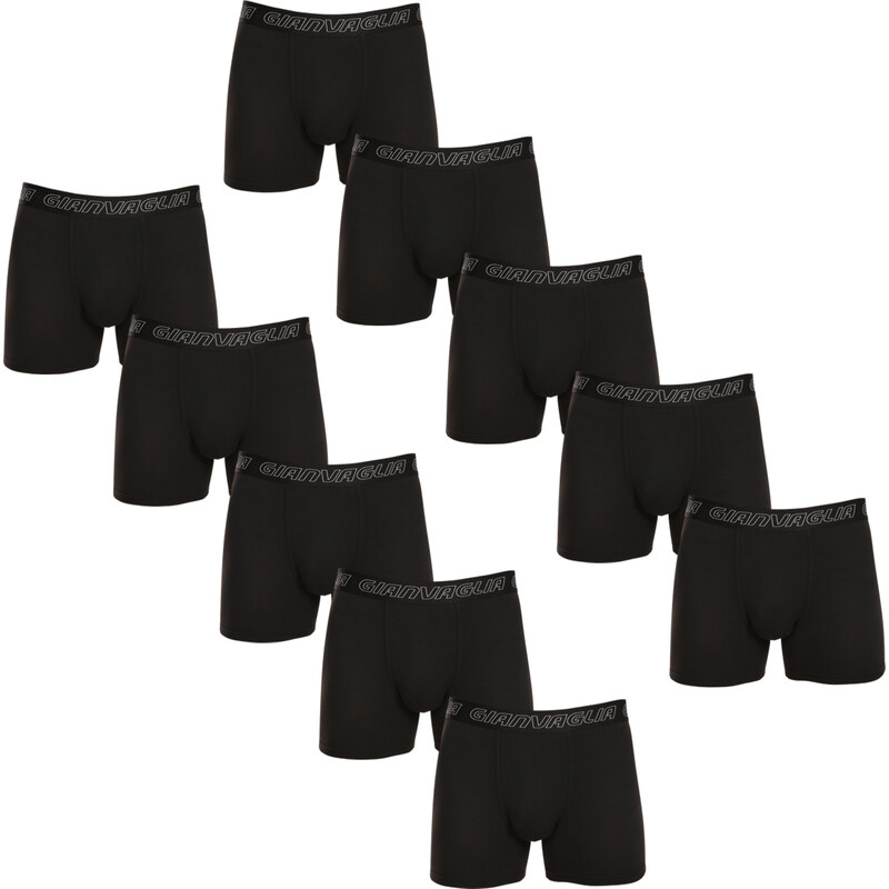 10PACK pánské boxerky Gianvaglia černé (GVG-5015-10) 114510612