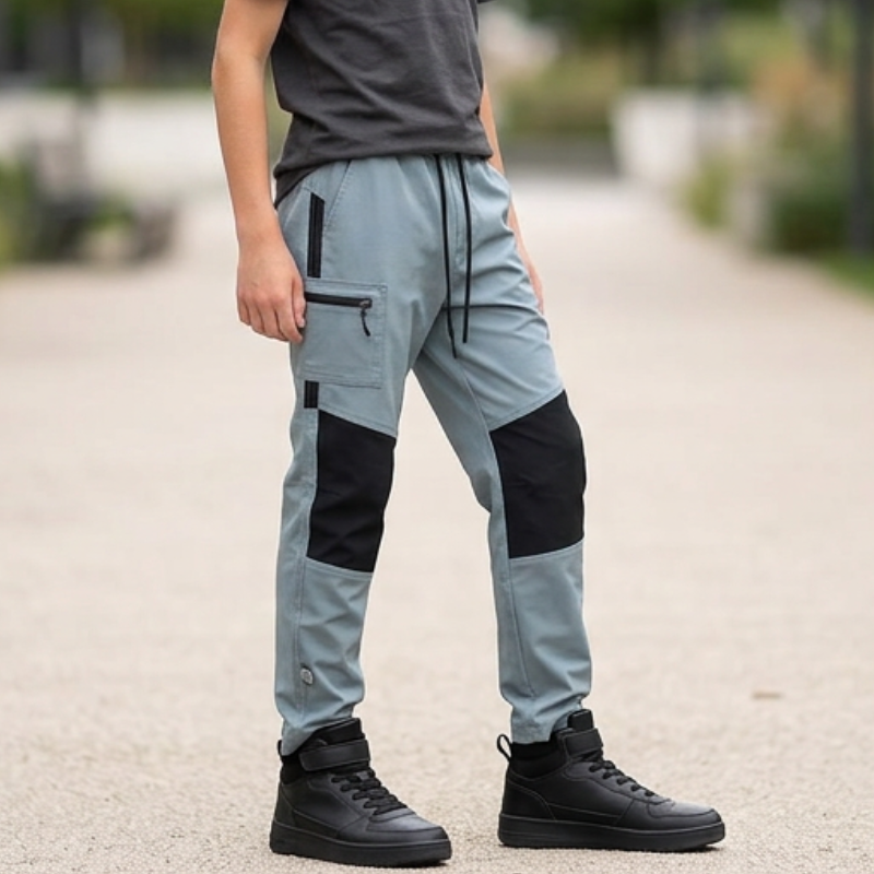 Wolf nad Wolfie Chlapecké plátěné kalhoty khaki Wolf&Wolfie