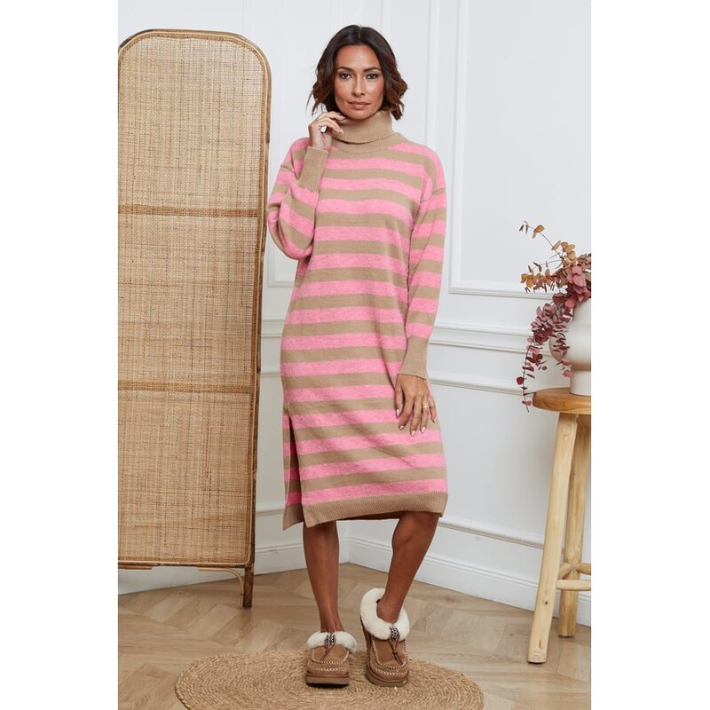 Šaty Joséfine Rosa/ Beige 1511614 115288219