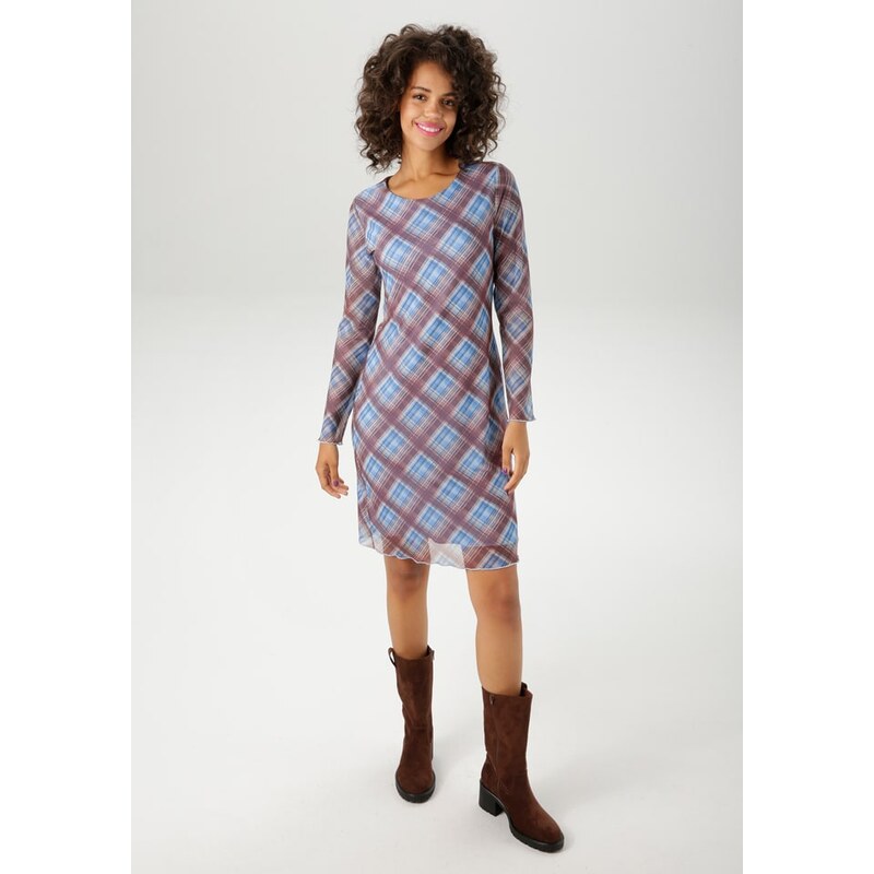 Šaty Aniston Hellblau/ Bordeaux 2742428