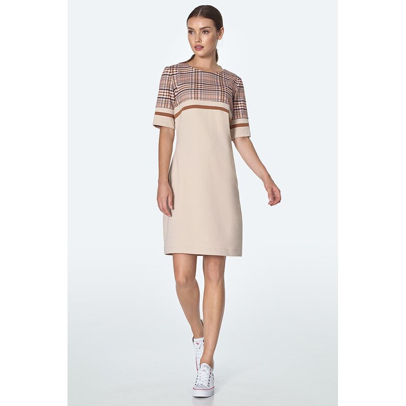 Šaty Nife Beige/ Hellbraun 674799