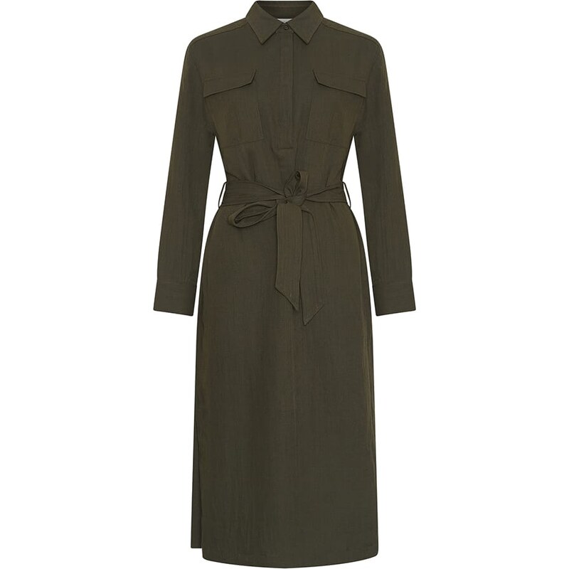 Šaty MOSS COPENHAGEN Khaki 6152543 115301569