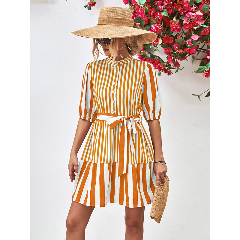 Šaty Ariel Tesoro Orange/ Weiß 484379 115302320