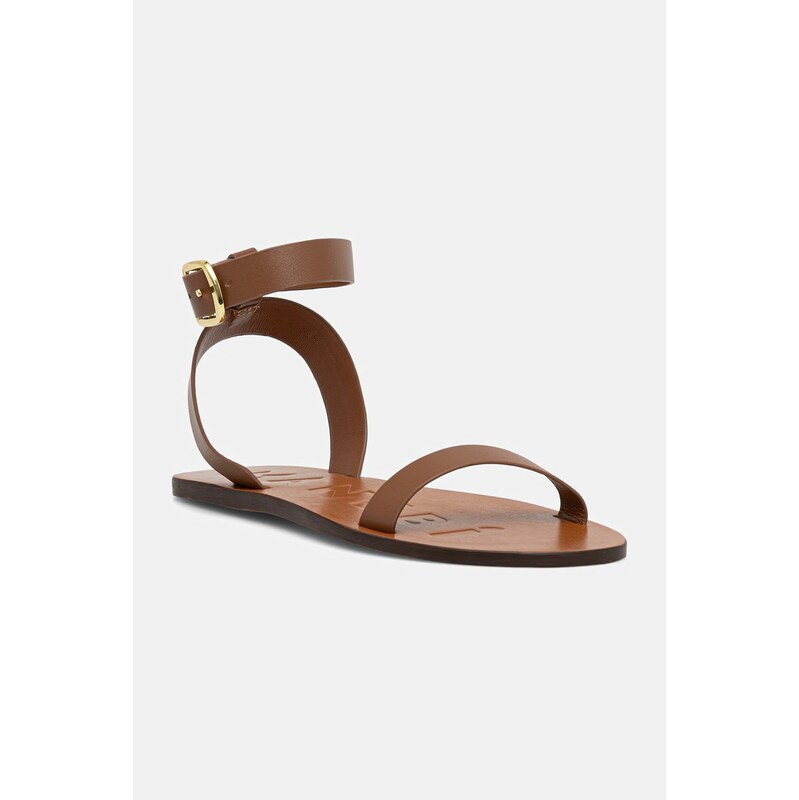 Manebi sandály dámské kožené One band with buckle Leather Sandals 114511631