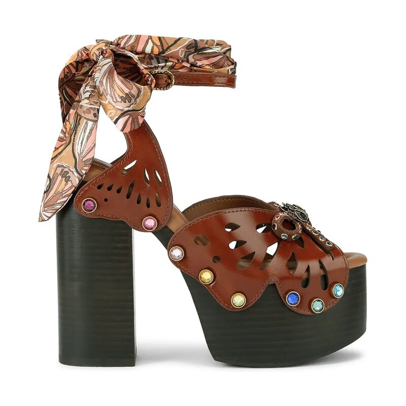 Kurt Geiger London sandály kožené Butterfly Platform Sdl