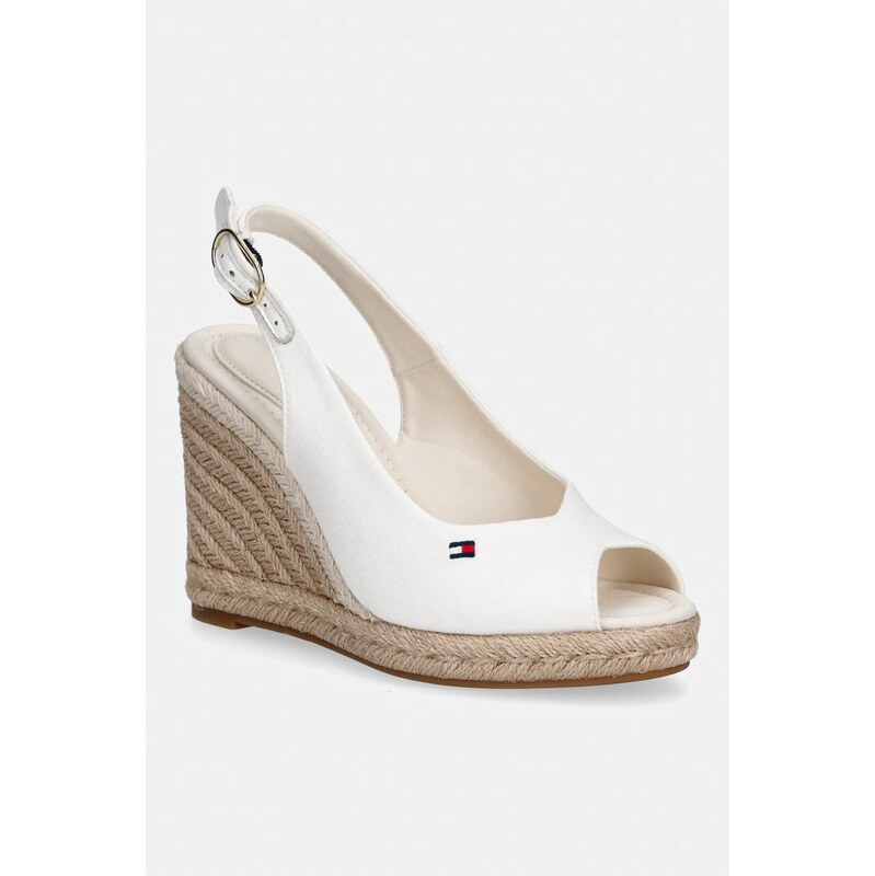 Tommy Hilfiger sandály na klínku FLAG HIGH WEDGE ESPAD SLINGBACK