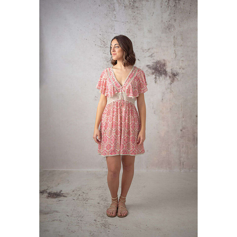 Šaty Lula Natura Creme/ Pink 571022 115305450