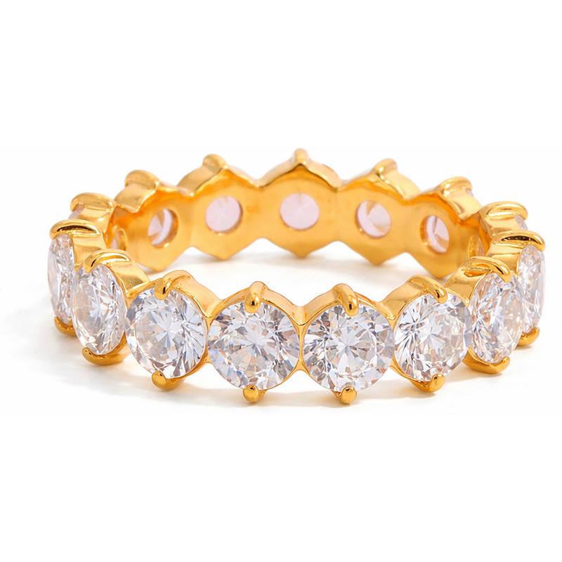 ELENYS Radiant Crystal – pozlacený prsten 18K žluté zlato 114510789