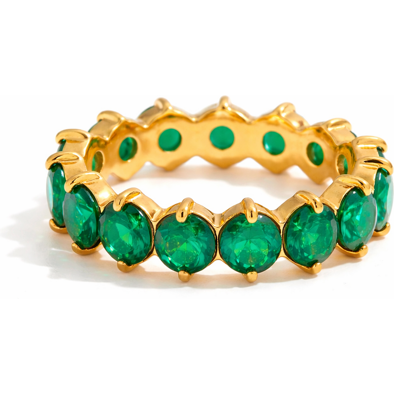 ELENYS Radiant Emerald – pozlacený prsten 18K žluté zlato 114510790