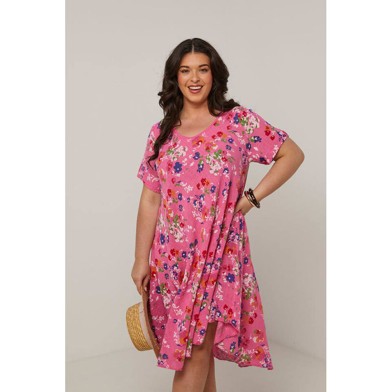 Šaty Curvy Lady Pink 5196530 115307111