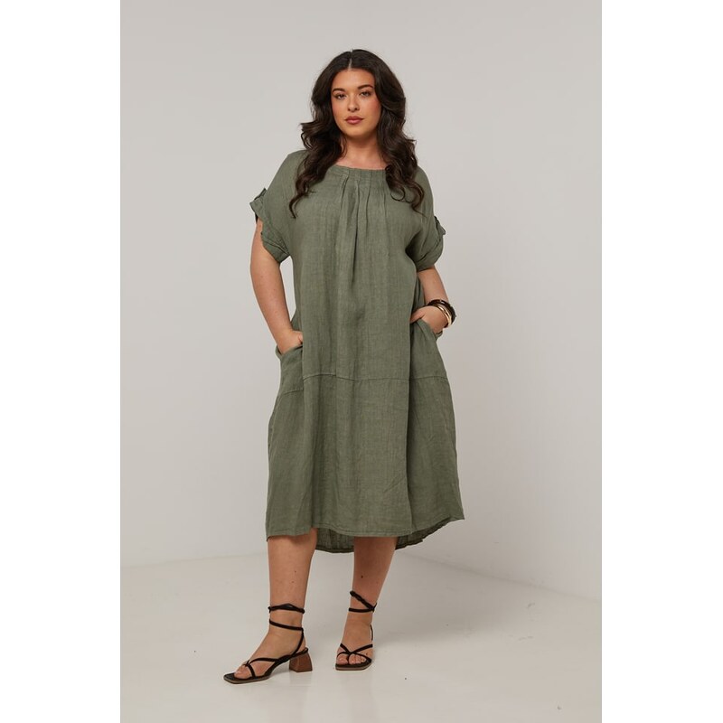 Šaty Curvy Lady Khaki 5272313 115307118