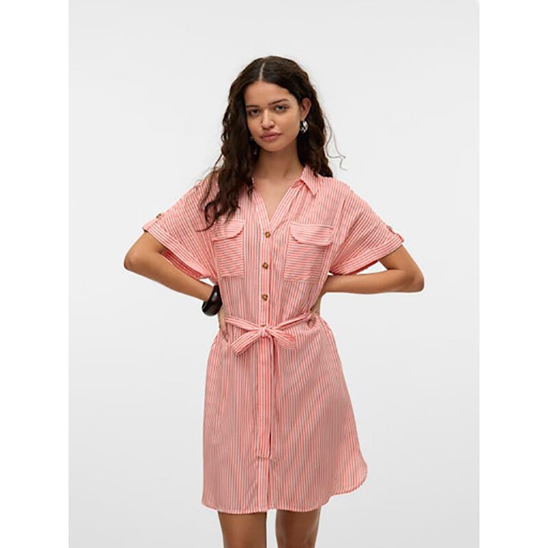 Šaty Vero Moda Rot/ Weiß 1938496 115310881