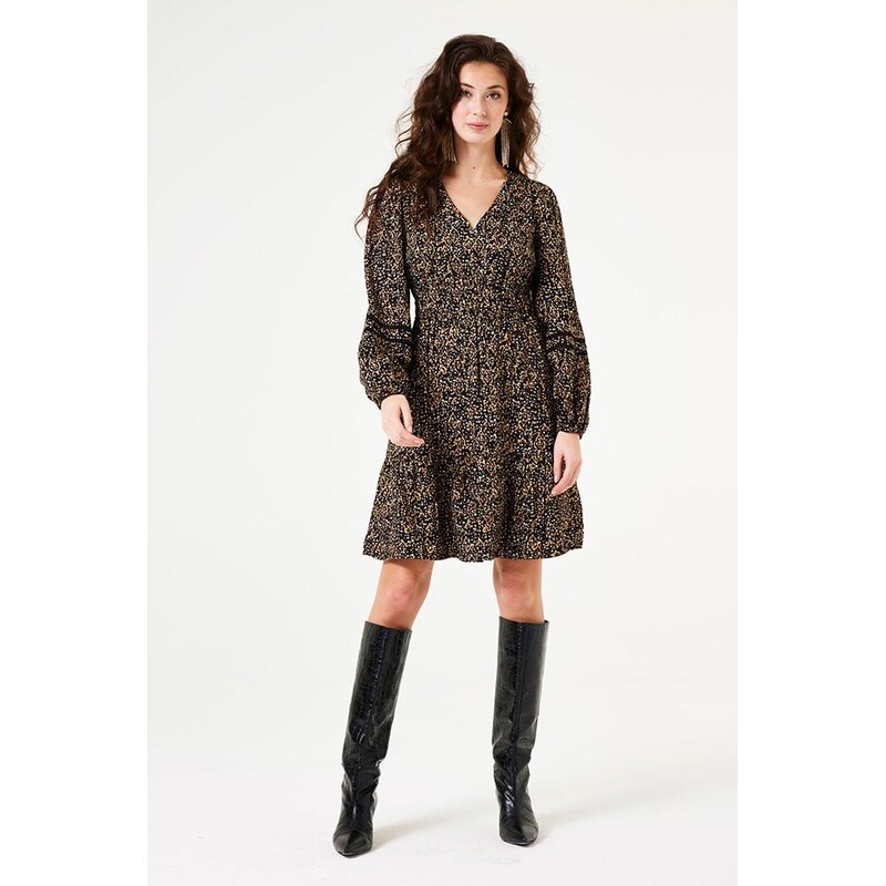 Šaty Garcia Beige/ Schwarz 5229890 115311193