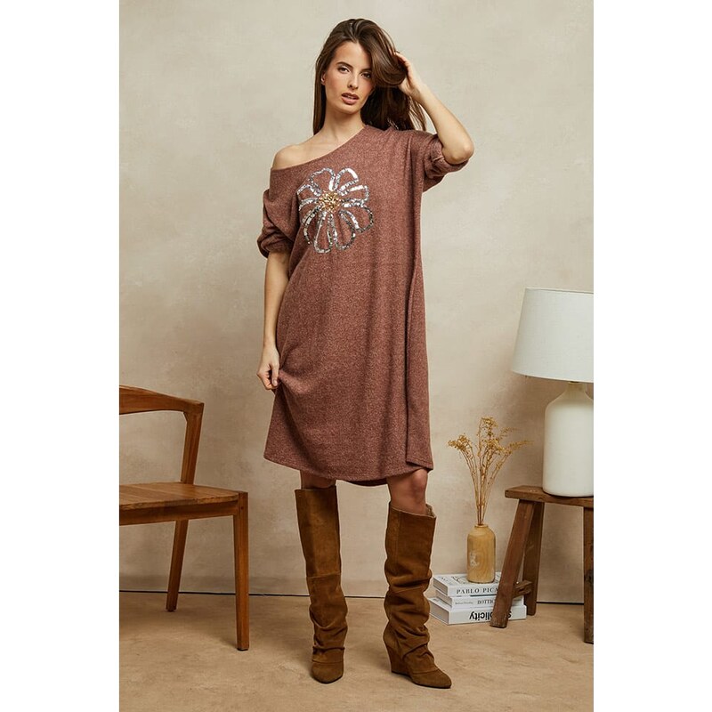 Šaty Plume Cognac 7688204 115311336