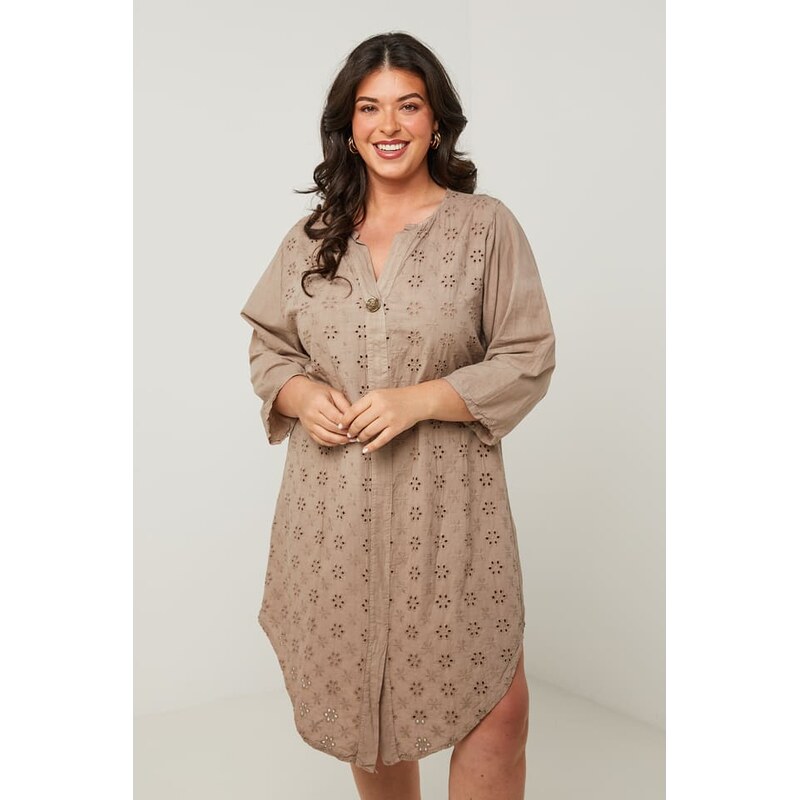 Šaty Curvy Lady Taupe 924615 115311910