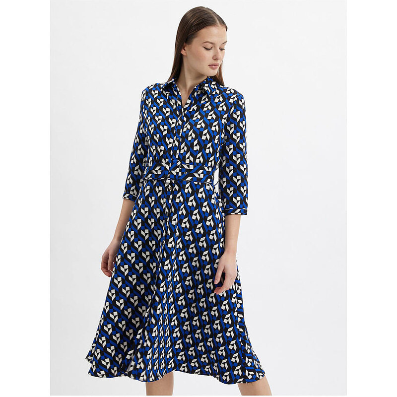 Šaty orsay Schwarz/ Blau/ Weiß 8733077