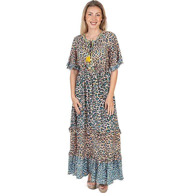 Šaty Isla Bonita by SIGRIS Apricot/ Türkis/ Schwarz 7515404 115320868