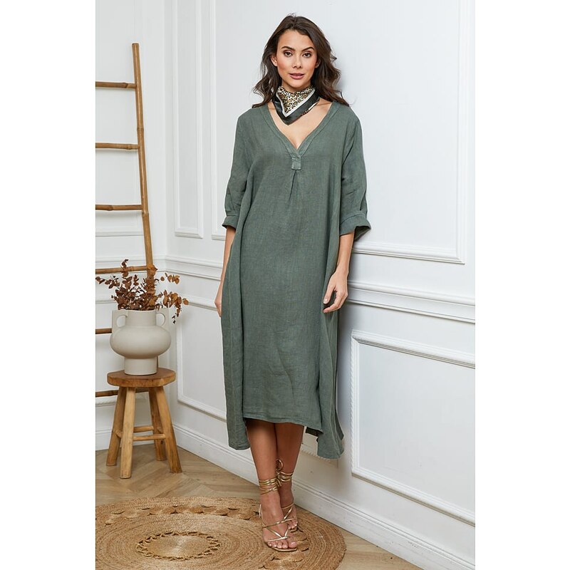 Šaty Joséfine Khaki 629371 115439206