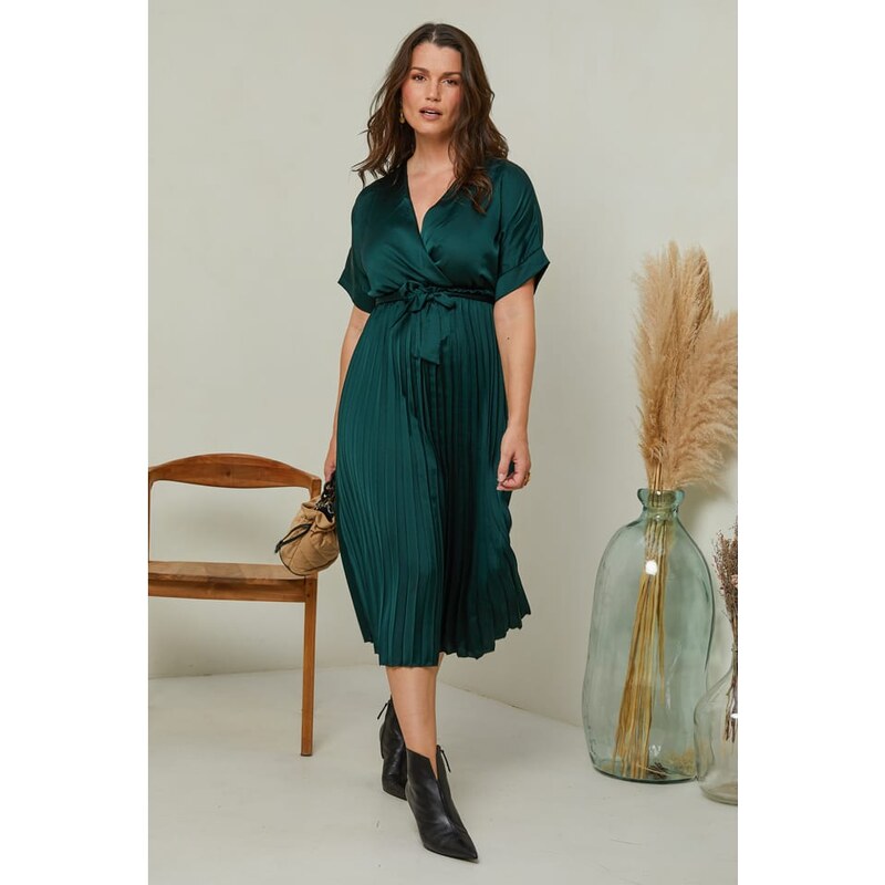 Šaty Curvy Lady Dunkelgrün 6019751 115325033