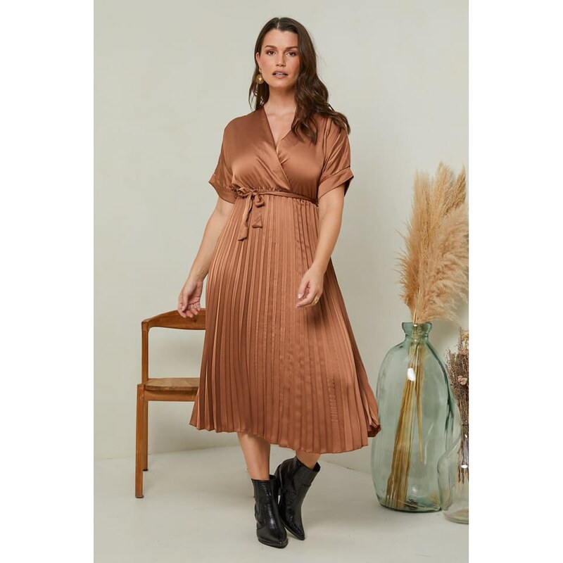 Šaty Curvy Lady Hellbraun 7464554 115659969