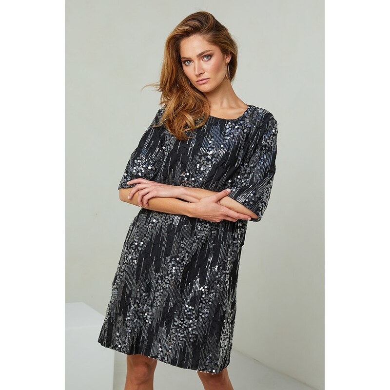 Šaty Plume Schwarz/ Silber 3275805 115575529