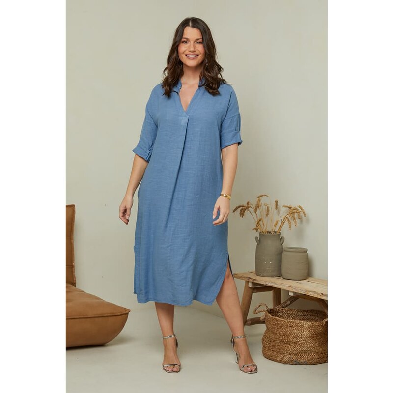 Šaty Curvy Lady Blau 3520695 115326093