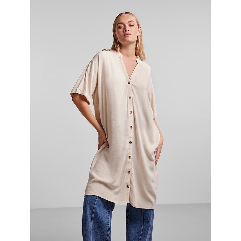 Šaty Pieces Creme 7047083 115326551