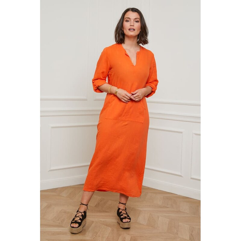 Šaty Curvy Lady Orange 8448694 115575892