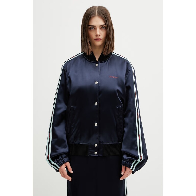 Off-White Dámský Bomber s viskózou