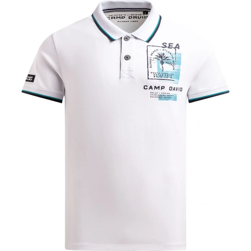 CAMP DAVID Polo tričko s potiskem na zadech