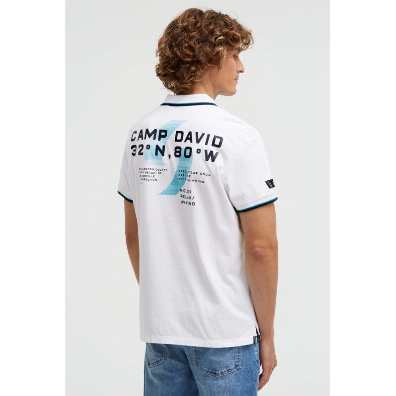 CAMP DAVID Polo tričko s potiskem na zadech