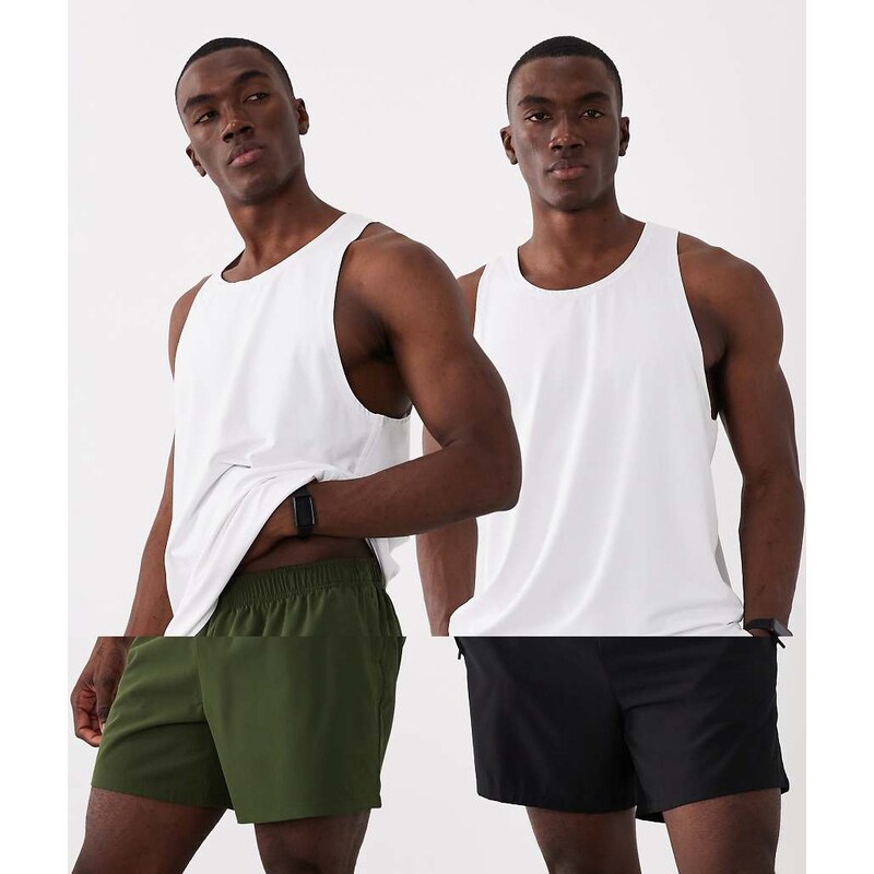 4505 Icon 5 inch quick dry training shorts with zip pockets 2 pack in 115518489